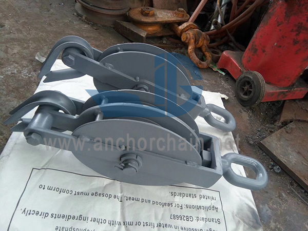 फाइबर रस्सी के लिए JIS F3419 जहाजों के साथ स्टील गाय ब्लॉक