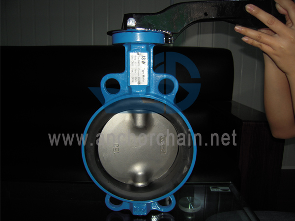 समुद्री कच्चा लोहा वेफर तितली वाल्व JIS F7480 5K 10K 16K (लीवर ऑपरेशन)